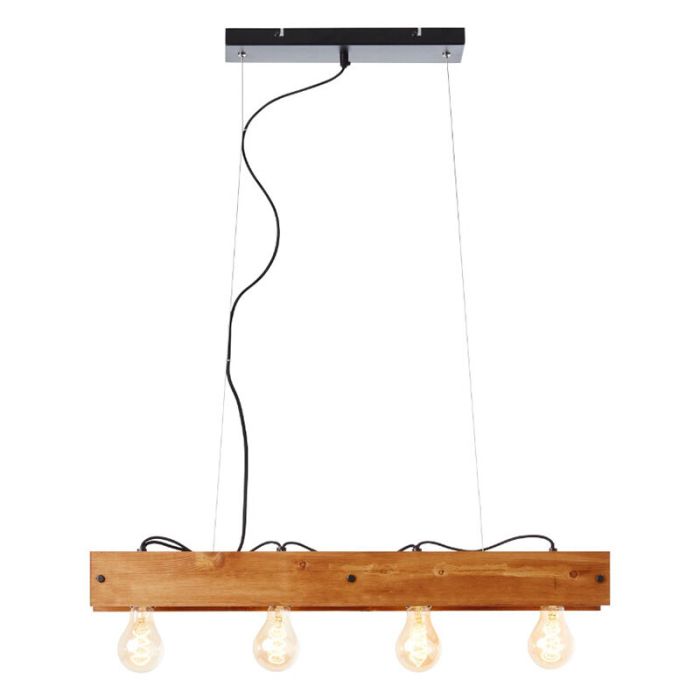 Houten hanglamp bruin, Rasha
