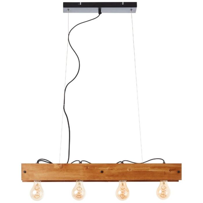 Houten hanglamp bruin, Rasha