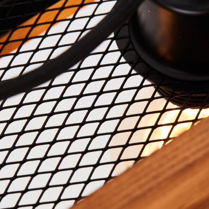 Houten hanglamp bruin, Rasha
