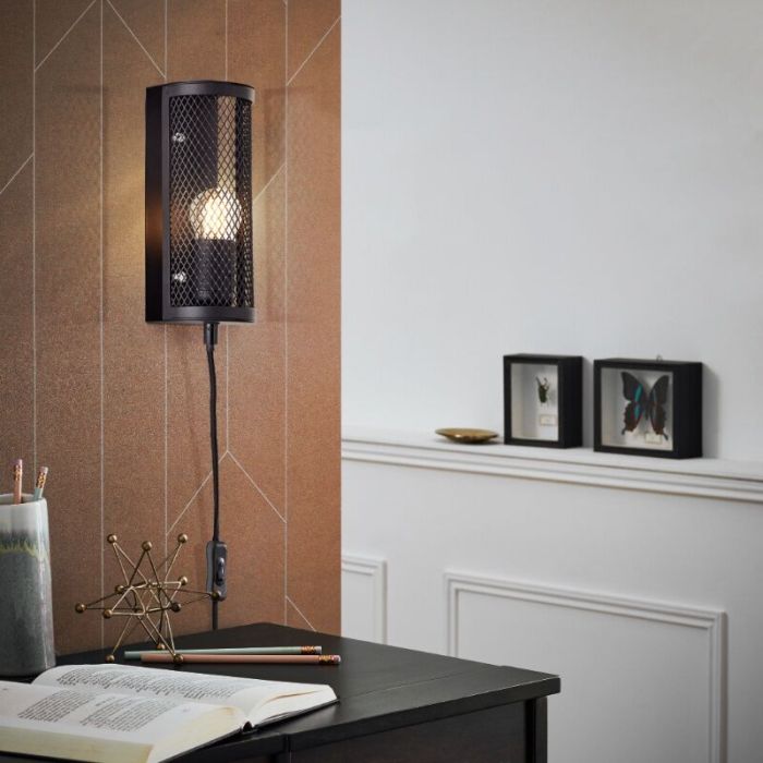 Industriële wandlamp zwart, Esperanza