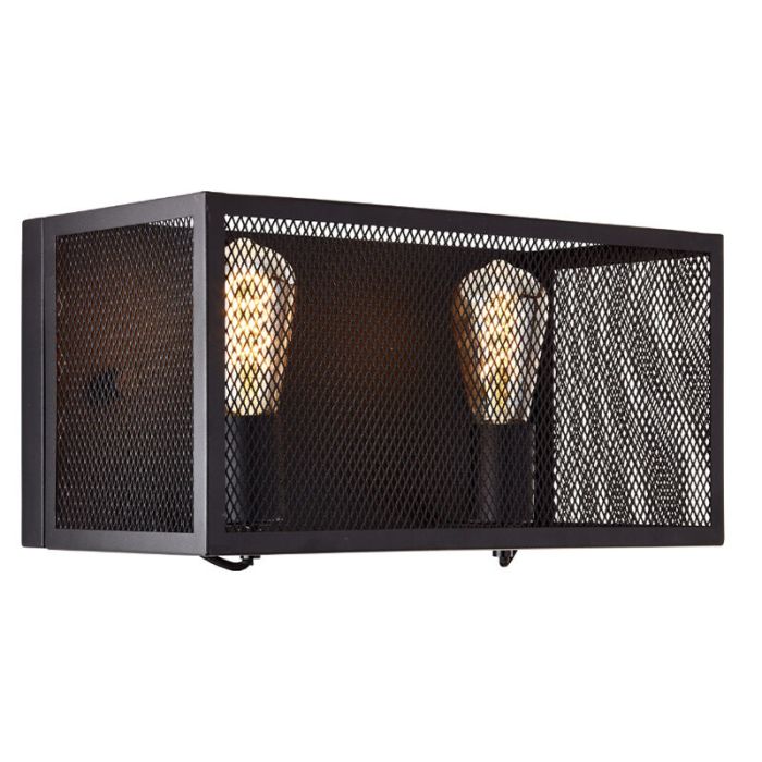 Industriële wandlamp zwart, Esperanza
