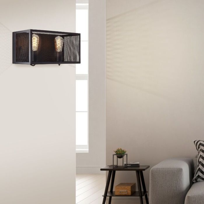 Industriële wandlamp zwart, Esperanza