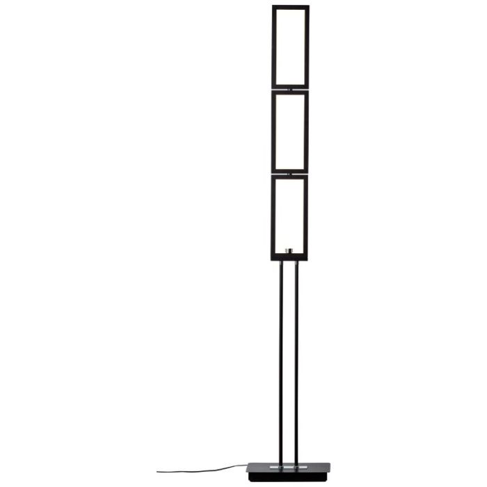Moderne vloerlamp zwart, Enis, 24W, 3000K LED, 3-staps dimbaar