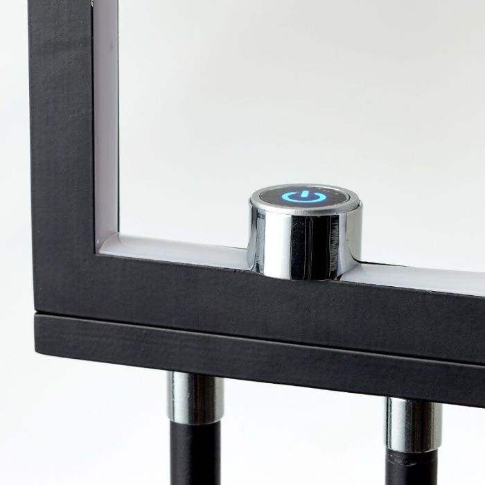 Moderne vloerlamp zwart, Enis, 24W, 3000K LED, 3-staps dimbaar