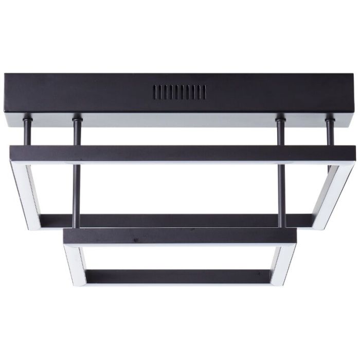 Moderne plafonnière zwart, Enis, 34W, 3000K LED, 3-staps dimbaar