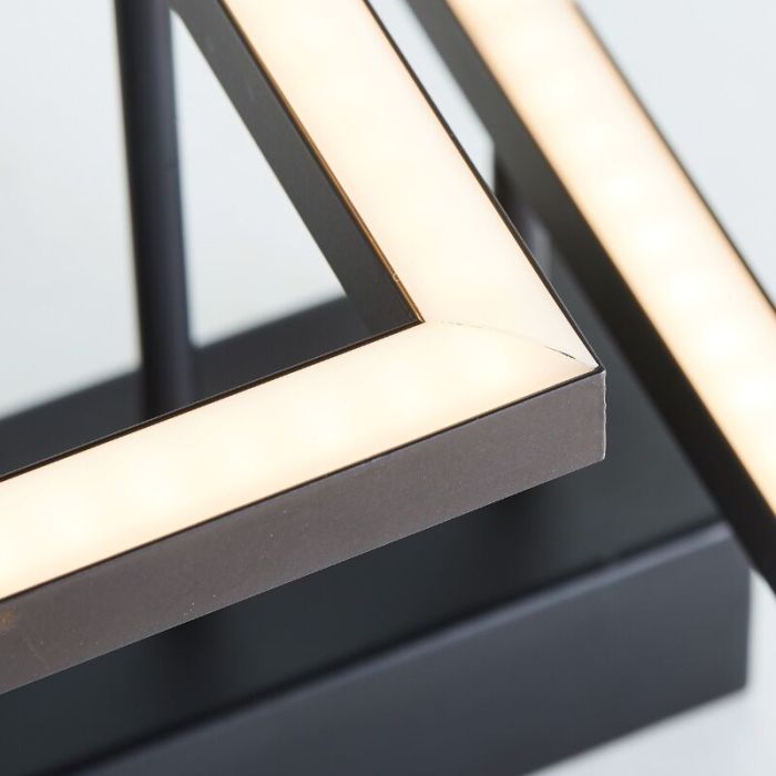 Moderne plafonnière zwart, Enis, 34W, 3000K LED, 3-staps dimbaar