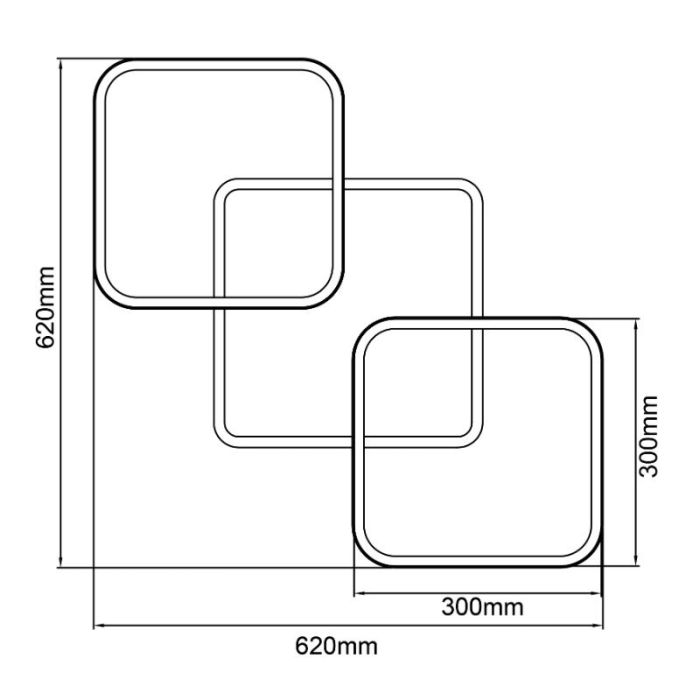 Moderne plafonnière bruin, Rawan, 40W, 3000K LED