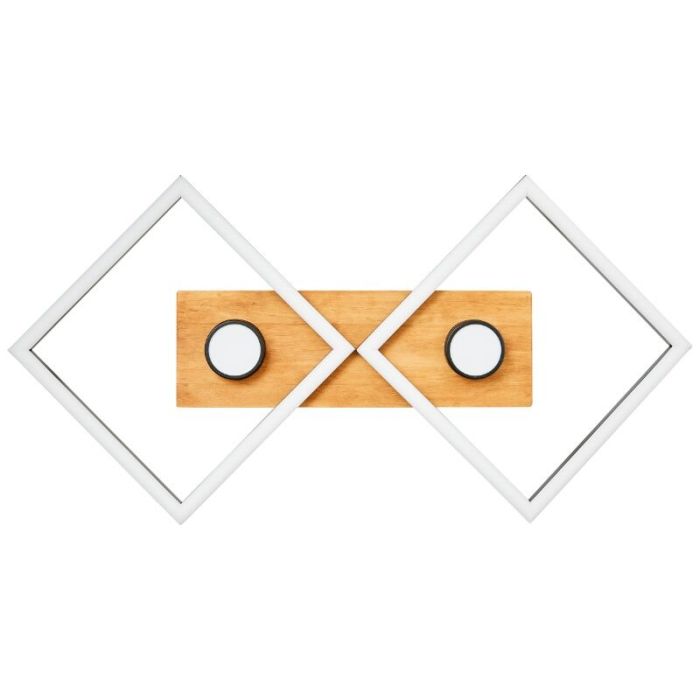 Houten plafonnière zwart, Virginia, 32W, 3000K LED