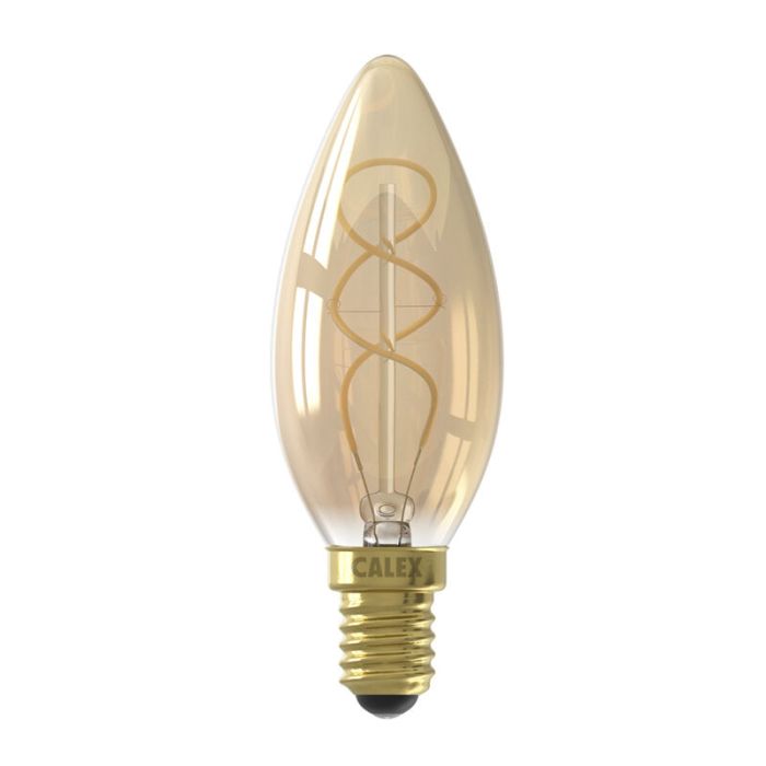Dimbare Calex E14 LED kaarslamp amber, 2,5W, 2100K