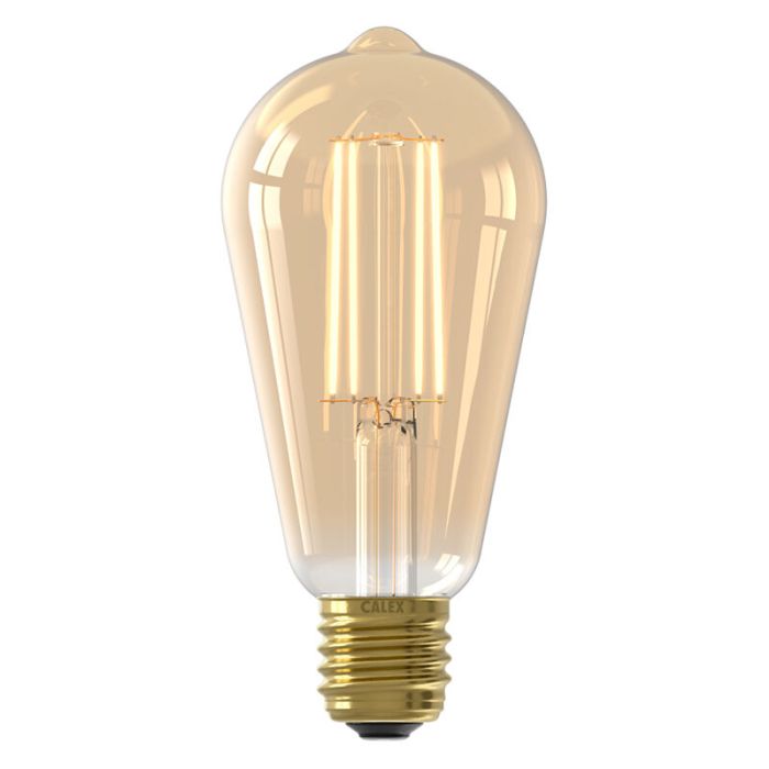Dimbare Calex E27 LED Edison lamp amber, 3,5W, 2100K