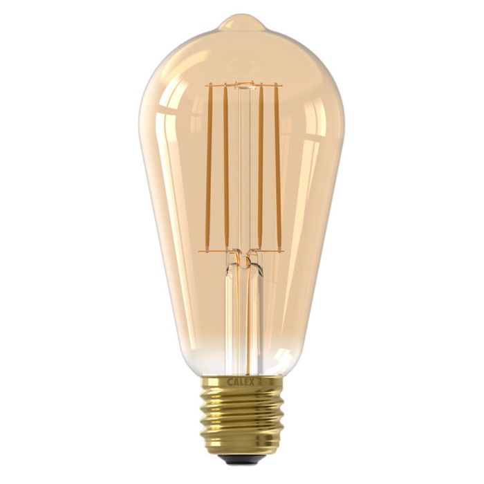 Dimbare Calex E27 LED Edison lamp amber, 3,5W, 2100K