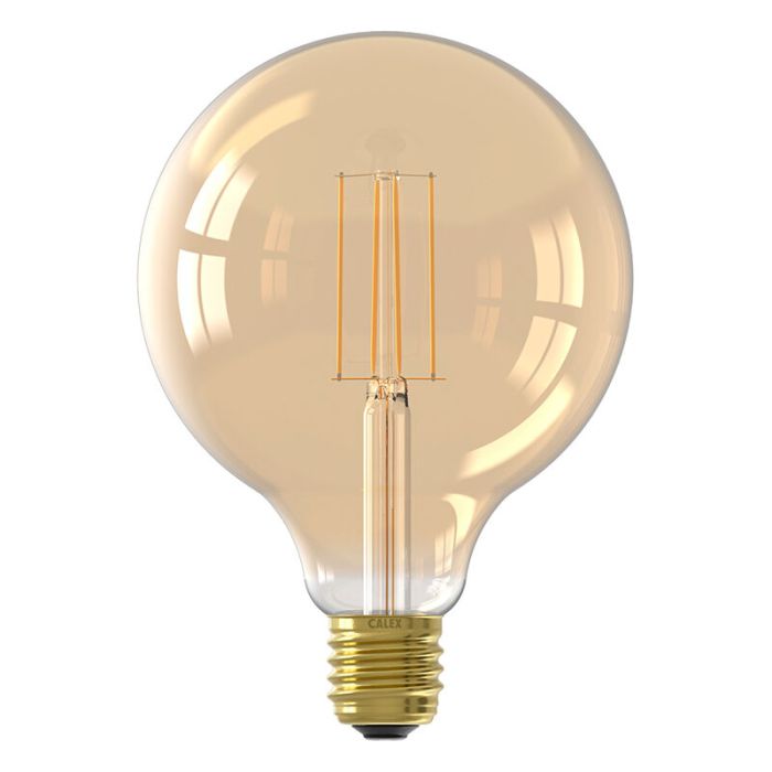 Dimbare Calex E27 LED filament lamp amber, 4,5W, 2100K