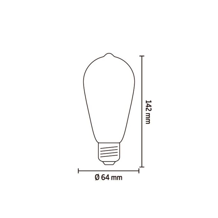 Dimbare Calex E27 LED Edison lamp grijs, 3,5W, 2000K