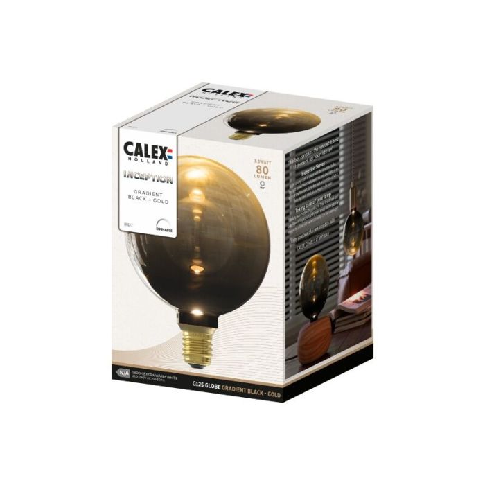 Dimbare Calex E27 LED lamp Inception, zwart, 3,5W, 1800K