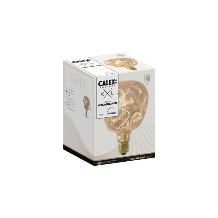 Dimbare Calex E27 LED filament lamp amber, 4W, 1800K