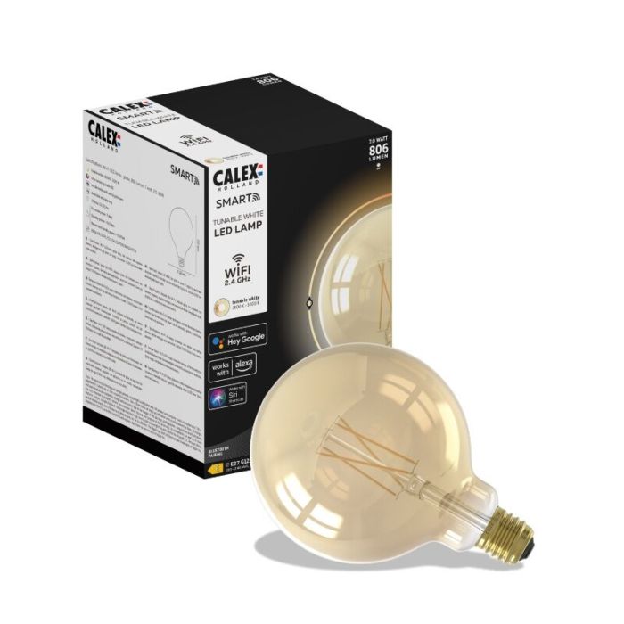 Calex Smart LED lamp E27 amber, 7W, 1800-3000K