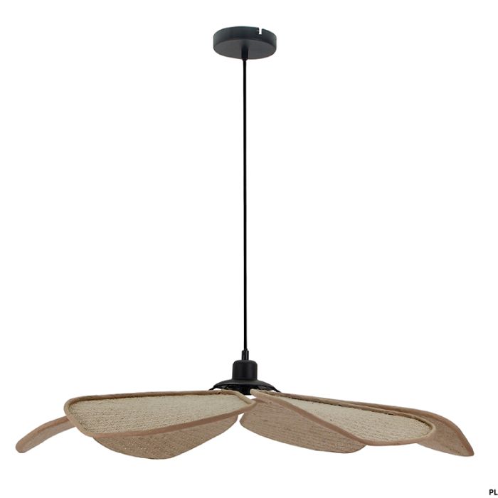 Landelijke hanglamp beige, Vere