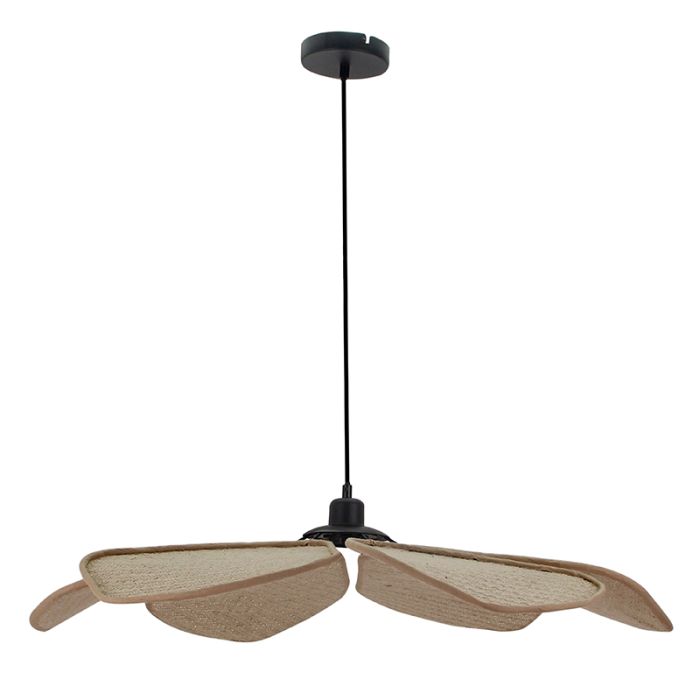 Landelijke hanglamp beige, Vere