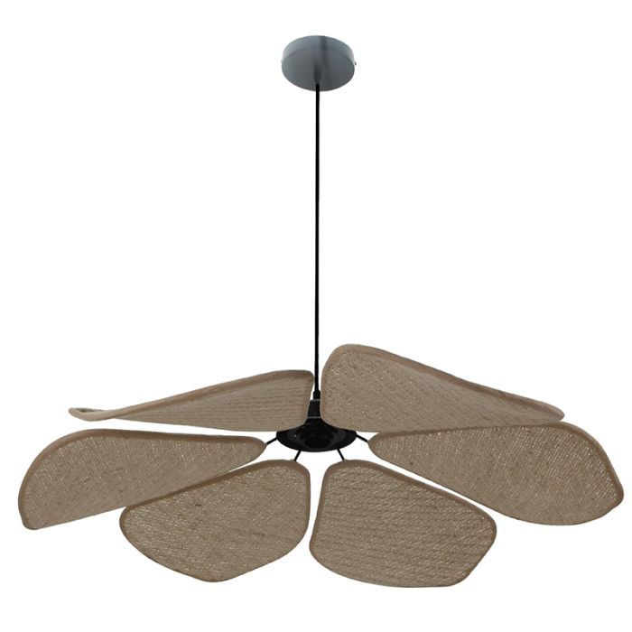 Landelijke hanglamp beige, Vere