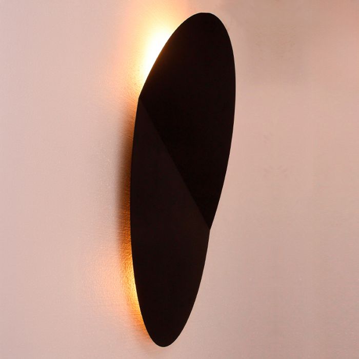 Moderne wandlamp zwart, Lizan