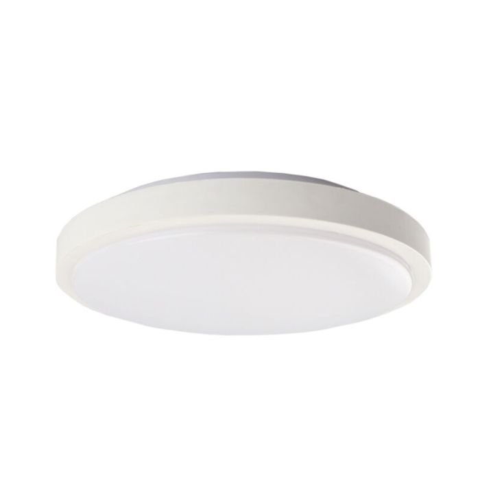 Moderne plafonniere Kos, wit, klein, met geïntegreerd LED