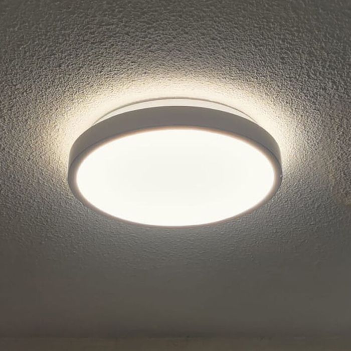 Moderne plafonniere Kos, wit, klein, met geïntegreerd LED