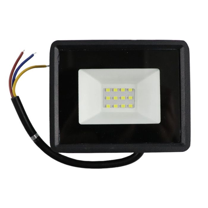 Zwarte LED schijnwerper Boaz, 10W, 6500K, IP66