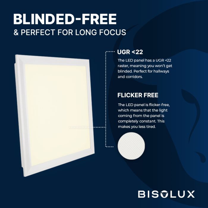 LED paneel 60x60 - 38W - 3000K - back-lit