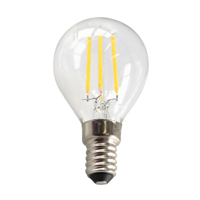 Dimbare Olucia E14 LED lamp, P45, 3W, Transparant glas, 2700k