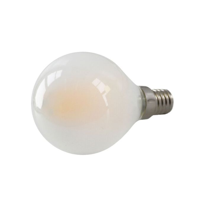 Dimbare Olucia E14 LED lamp, P45, 3W, Wit glas, 2700k