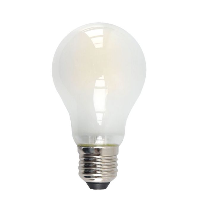 Dimbare Olucia E27 LED lamp, A60, 5W, Wit glas, 2700k