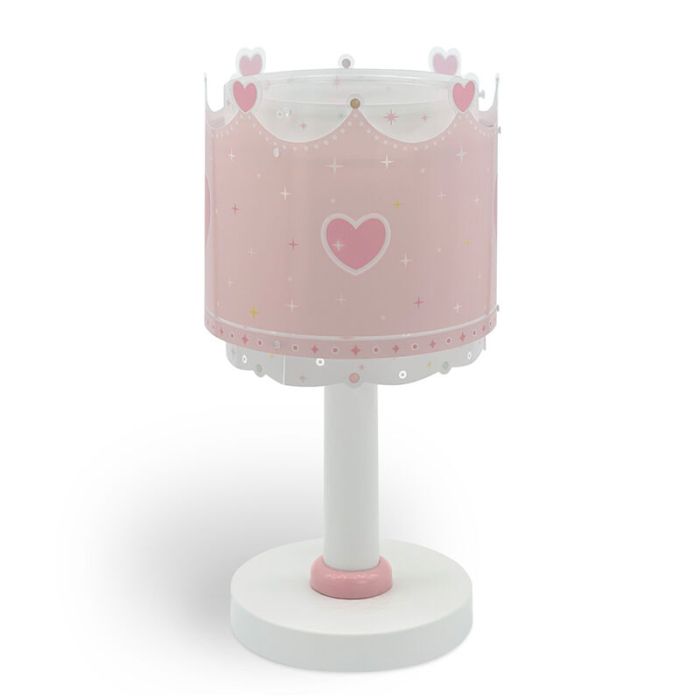Roze kinder tafellamp Prinses, kunststof