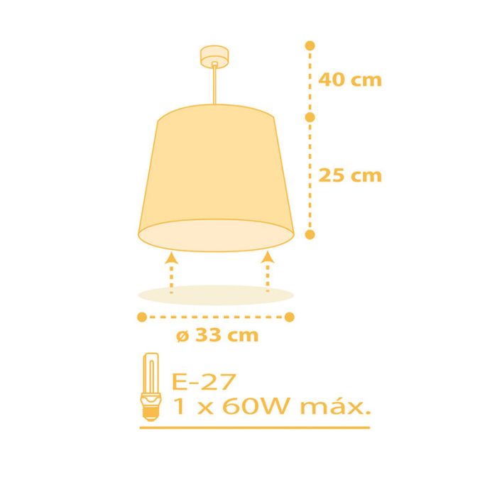 Gele kinder hanglamp Sterren, kunststof