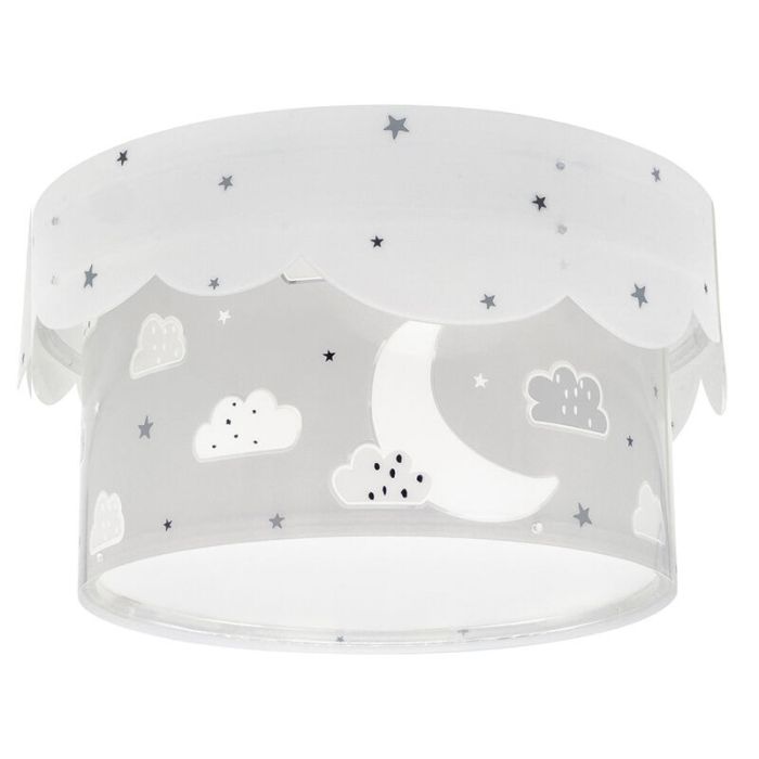 Grijze kinderkamer plafondlamp kunststof, Dromenland