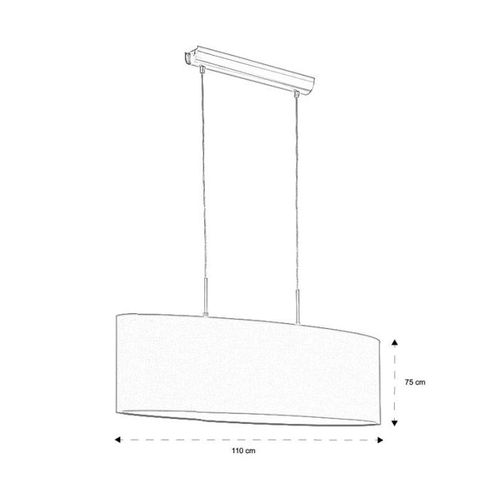 Taupe moderne hanglamp stof, Abano