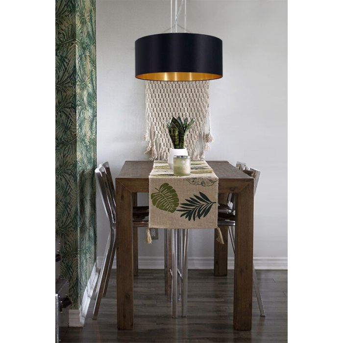 Gouden moderne hanglamp stof, Terme