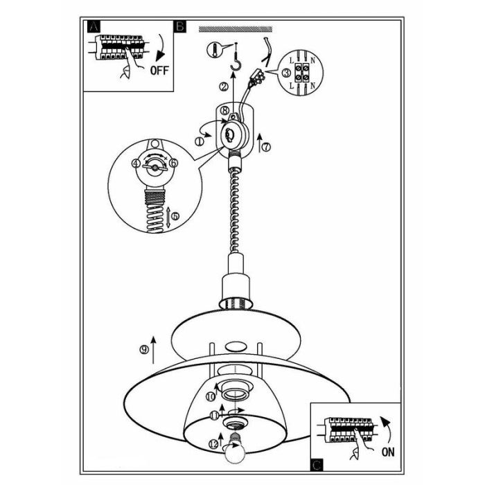 Zwarte design hanglamp staal, Lariana