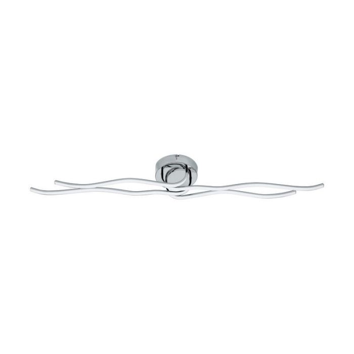 Chromen moderne plafondlamp kunststof, Therese, 40W, 3000K LED