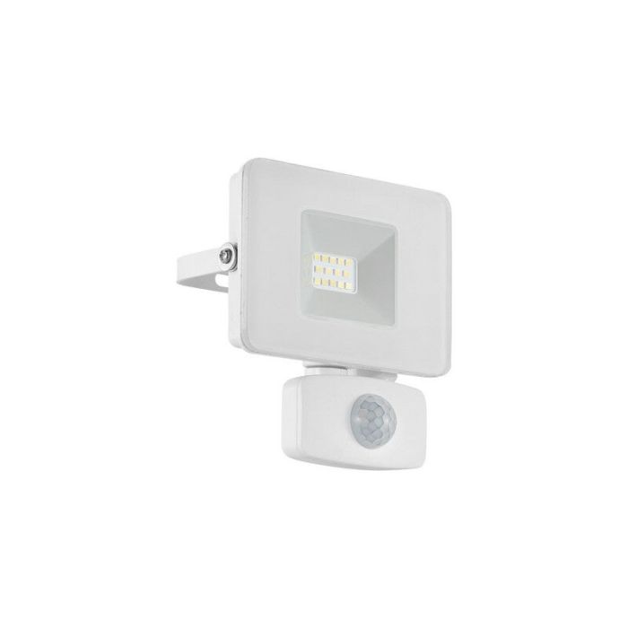 Witte buiten wandlamp met bewegingssensor aluminium, Joey, IP44