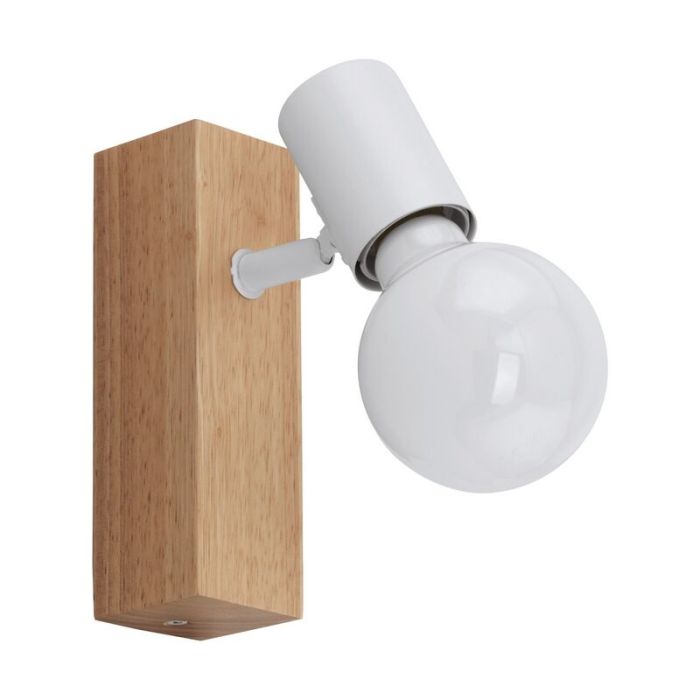 Bruine landelijke plafondspot, Anton, hout, 1 lamp