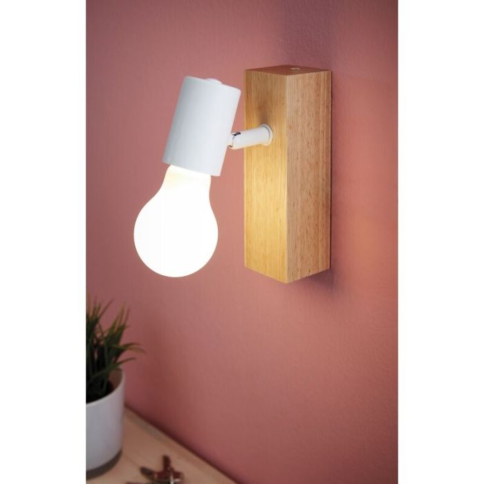 Bruine landelijke plafondspot, Anton, hout, 1 lamp