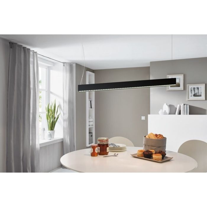 Zwarte moderne hanglamp staal, Varun, 31W, 3000K LED