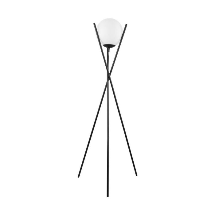 Zwarte retro vloerlamp, Tjardo, staal