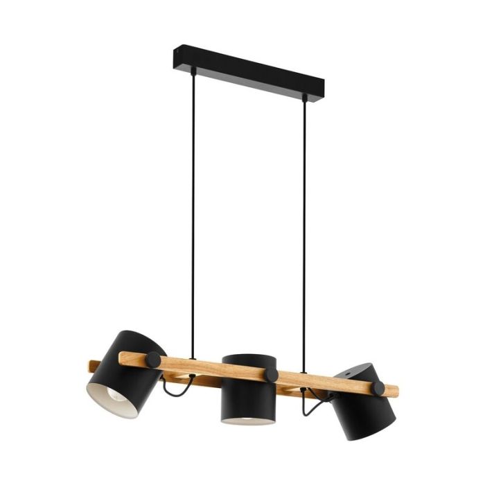 Houten hanglamp zwart, Kaspar