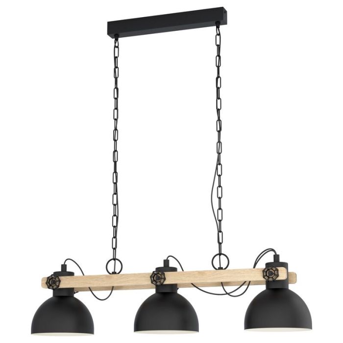Zwarte industriële hanglamp metaal, Elmira