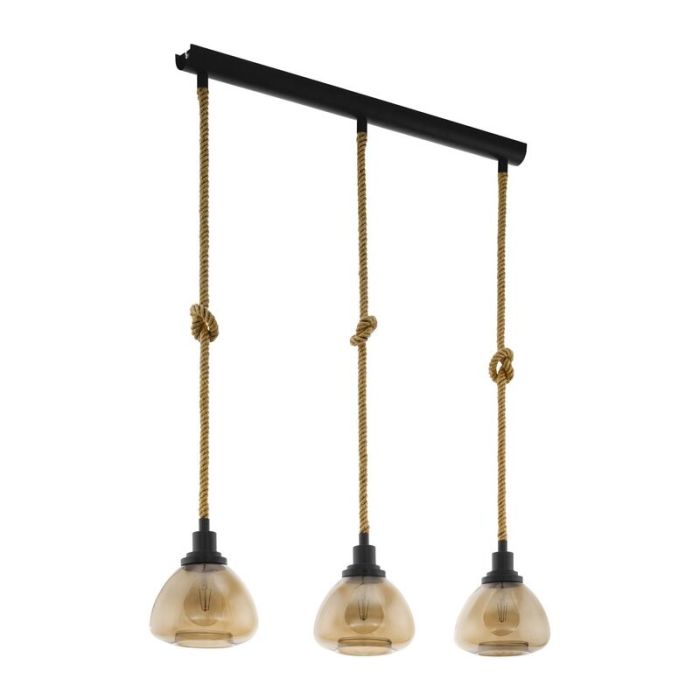 Zwarte industriële hanglamp staal, Simeon