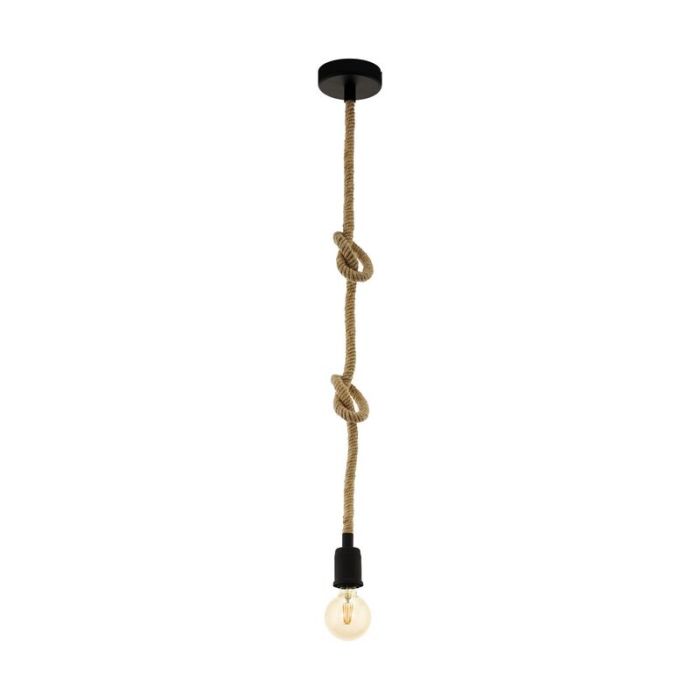 Zwarte industriële hanglamp staal, Simeon