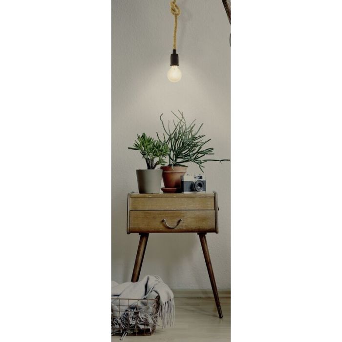 Zwarte industriële hanglamp staal, Simeon