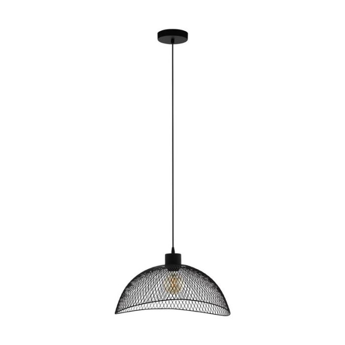 Zwarte industriële hanglamp staal, Ritish