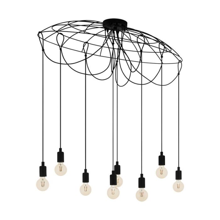 Zwarte industriële hanglamp staal, Katinka